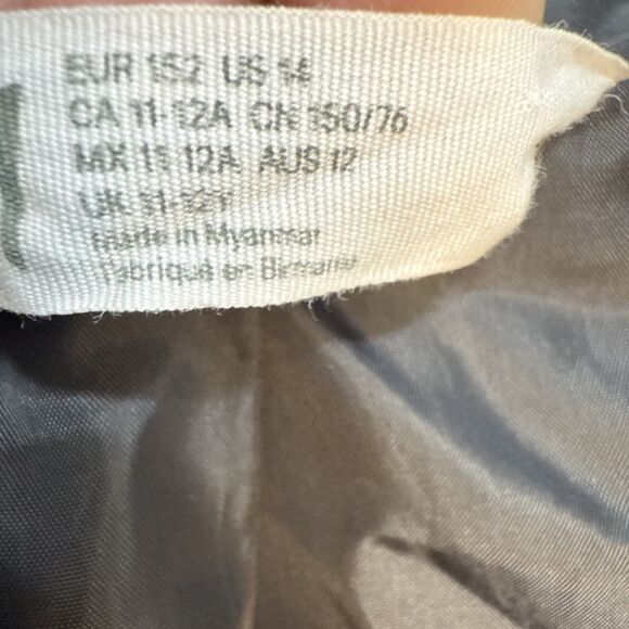 H&M Black Quilted Lightweight Jacket Women Size 14 Snap Buttons Pockets Lined - Picture 4 of 9